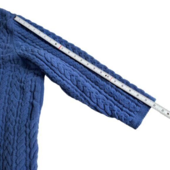 J. Jill | Blue Chenille Cable Knit Long Sleeves Sweater Size 2X - Picture 5 of 8
